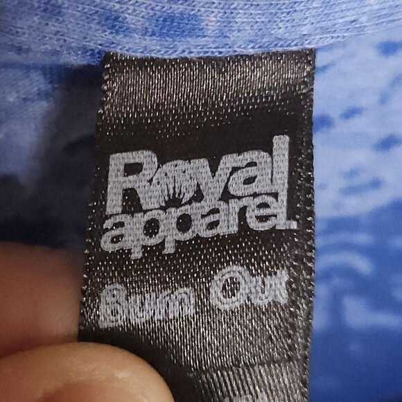 University Of Kansas Jayhawks Blue Logo Burnout Top Medium - Picture 4 of 5